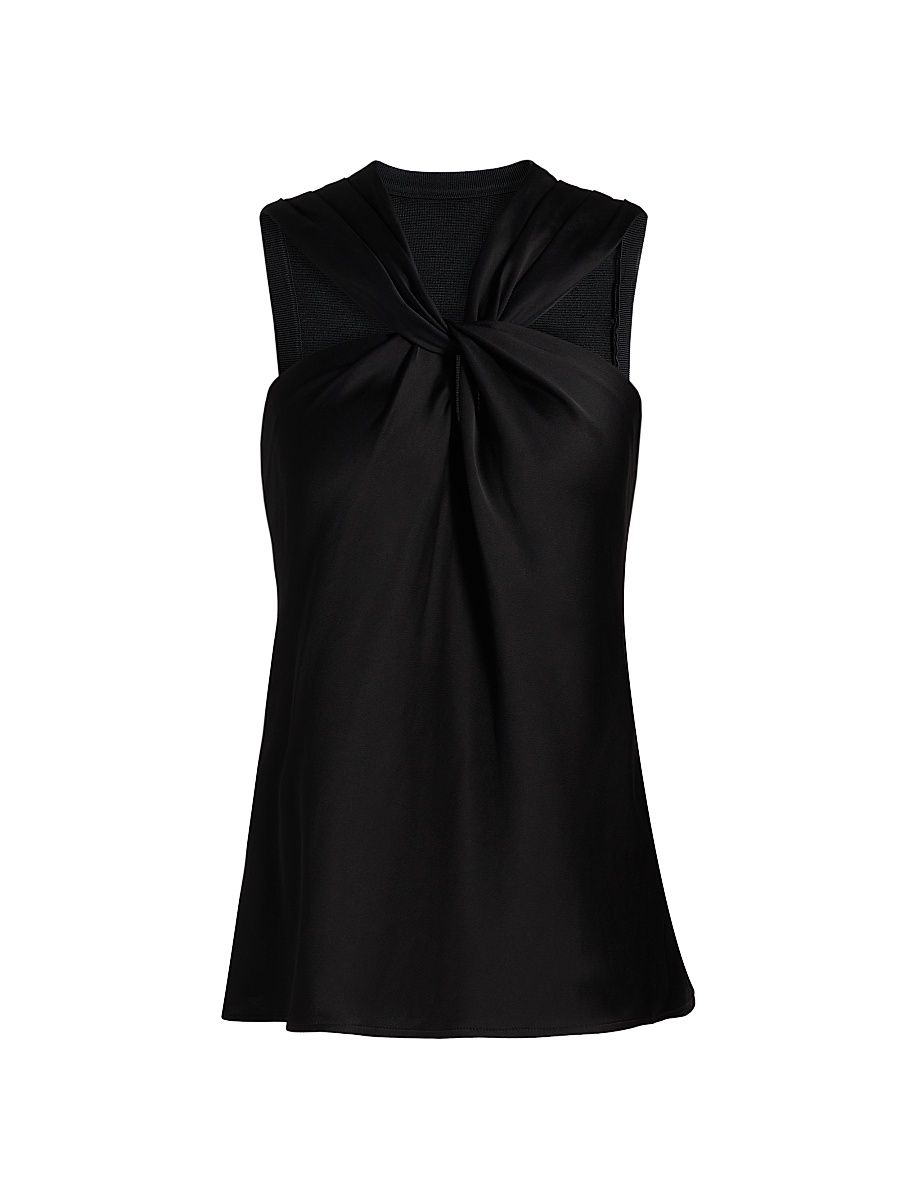 Women's Ria Stretch Jersey Halter Top - Black - Size Small