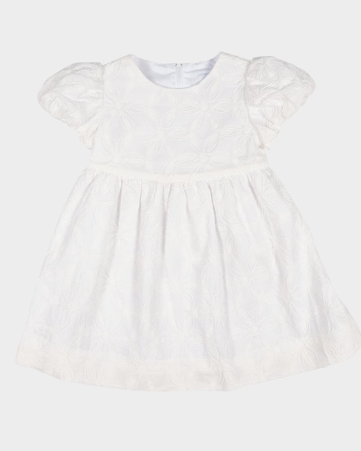 Girl & apos;s Embroidered Floral Cotton Poplin Dress, Size 3T-8