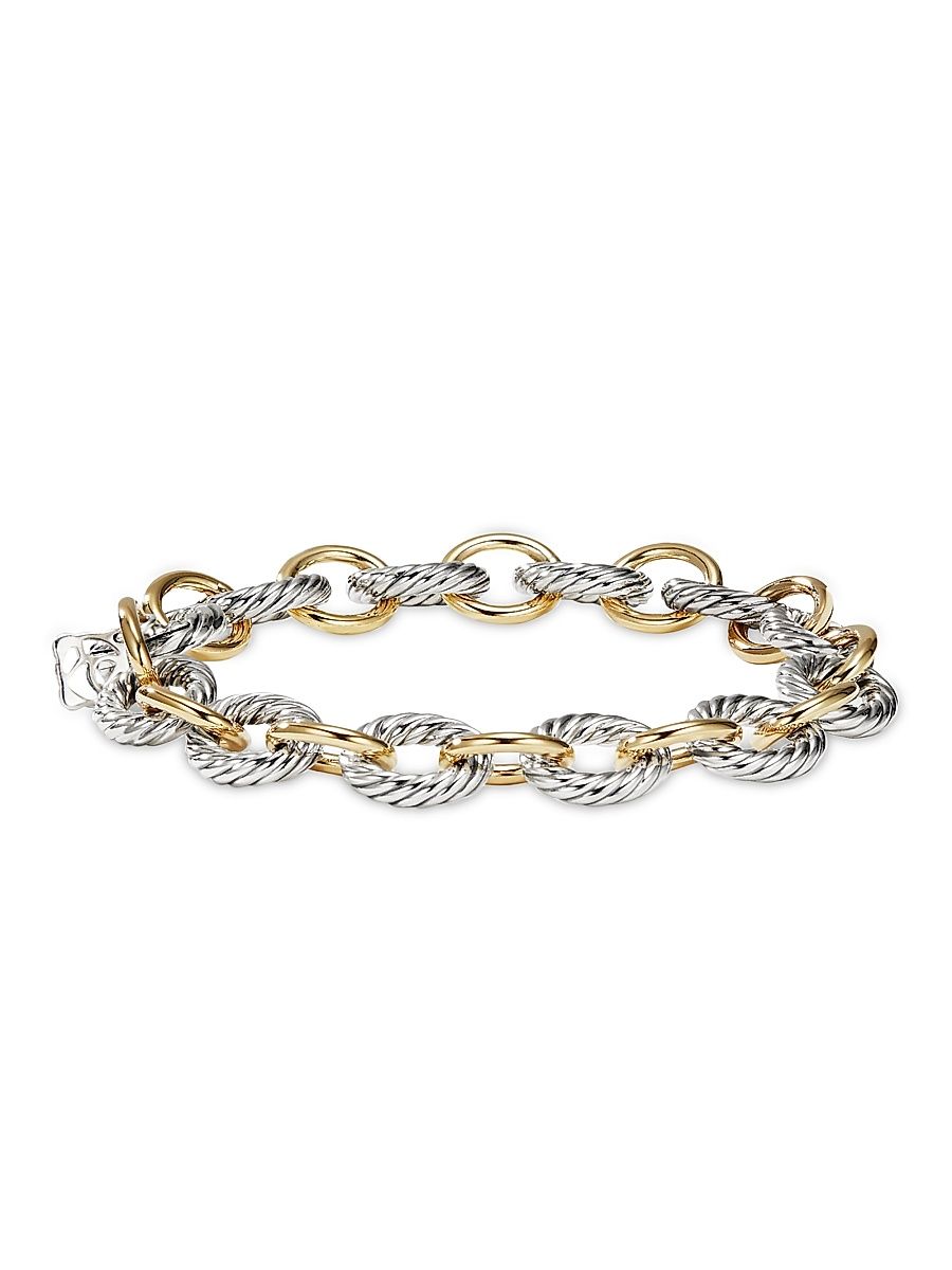Women's Oval Link Chain Bracelet in Sterling Silver - Silver - Size 8