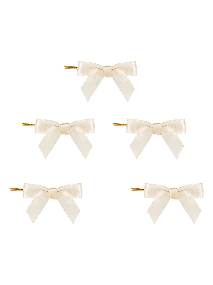 Women's Emma Bow Bobby Pin Set - Cream