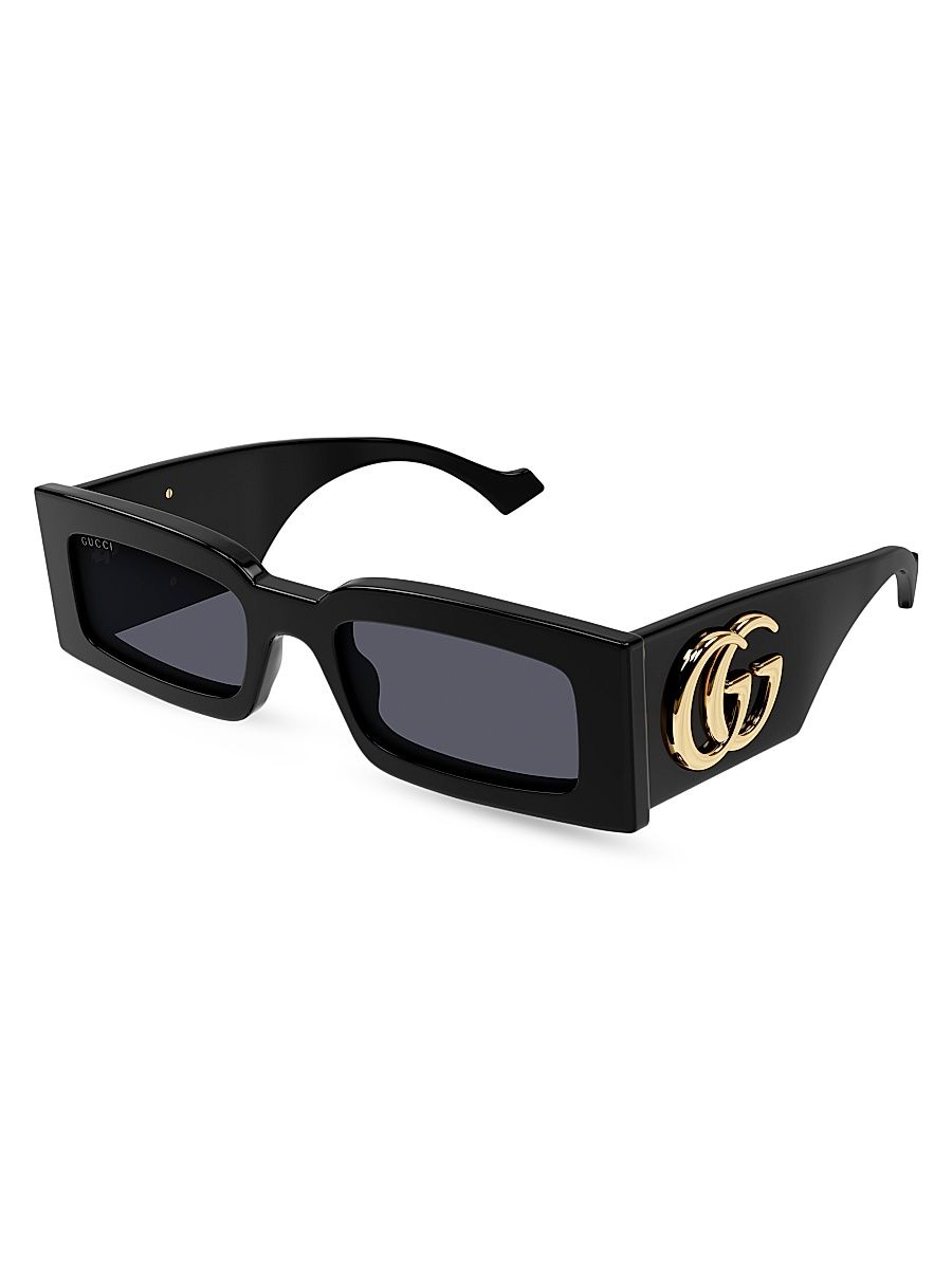 Women's Gucci Generation 53MM Rectangular Sunglasses - Black