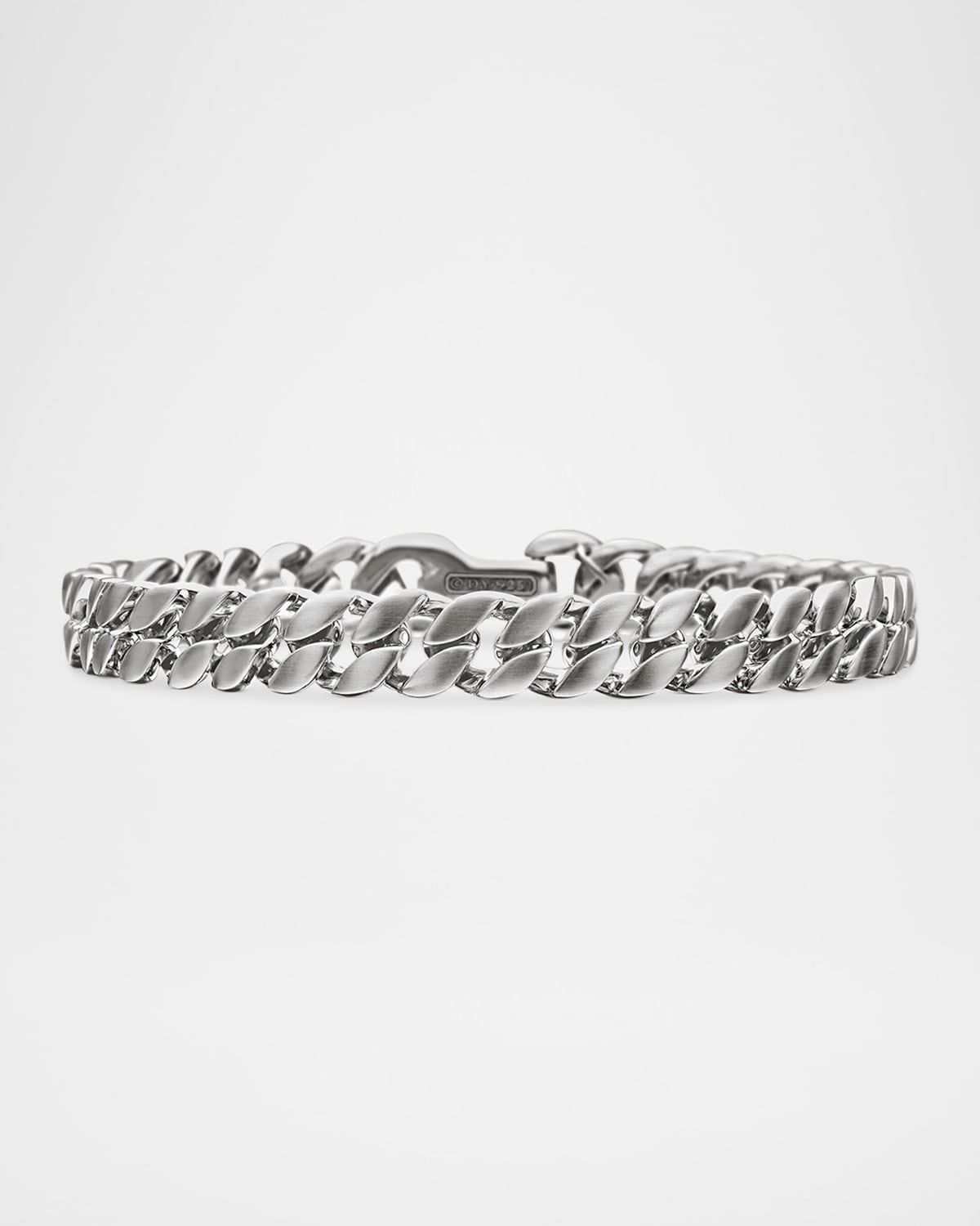 Men & apos;s Curb Chain Bracelet in Silver, 8mm