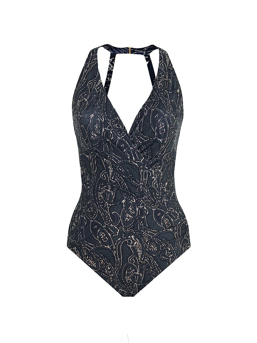 Women's Sultana Wrapsody One-Piece Swimsuit - Black - Size 16