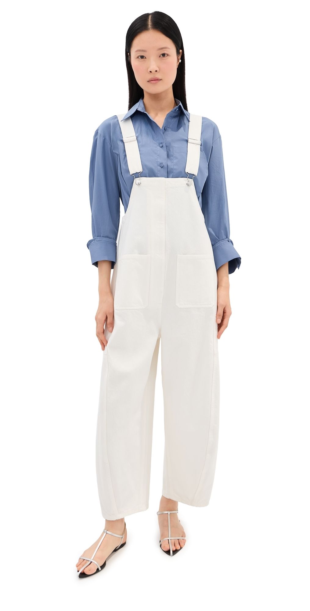 Tibi White Denim Jumpsuit White 00