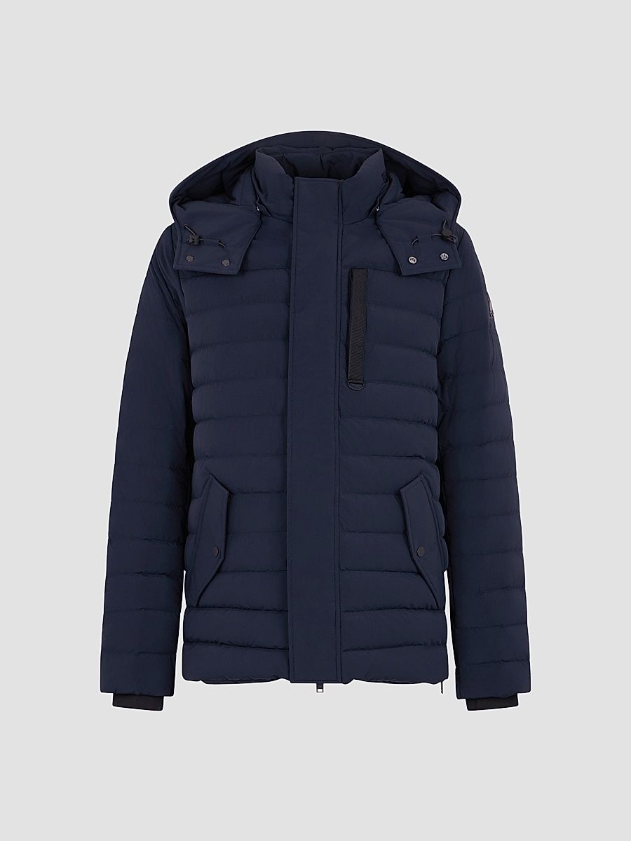 Moose Knuckles Men's Active Flex Greystone Puffer Jacket - Navy - Size XXL