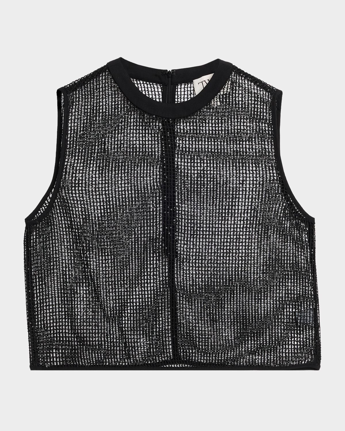Mini Sequined Netting Muscle Tank