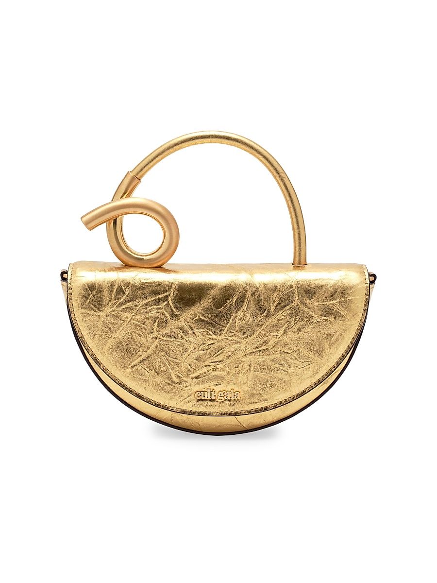Women's Azariah Nano Leather Crossbody Bag - Brass