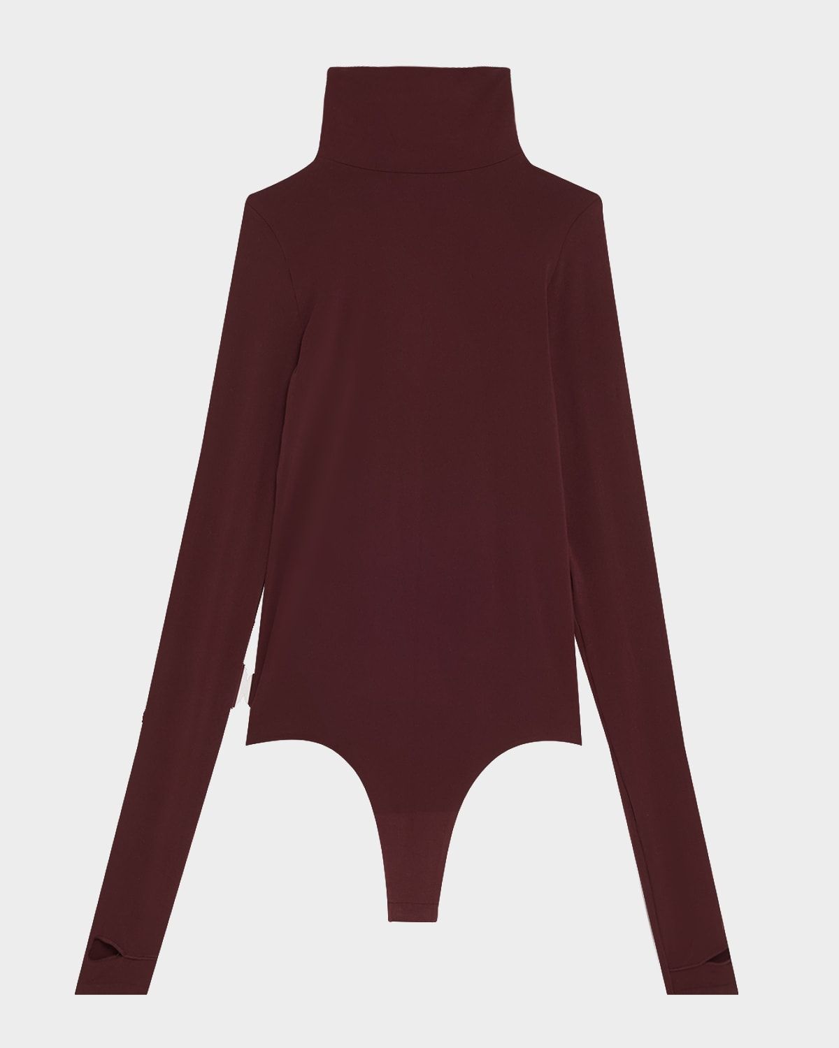 Matte Long-Sleeve Turtleneck Bodysuit