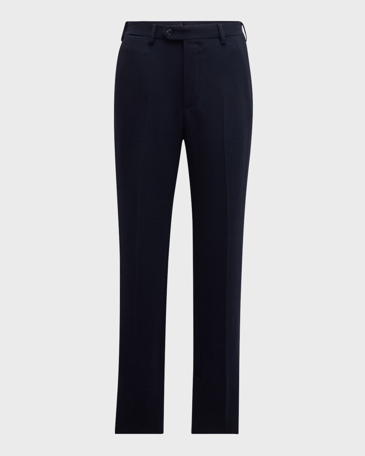 Men & apos;s Cannete Effect Flat-Front Trousers
