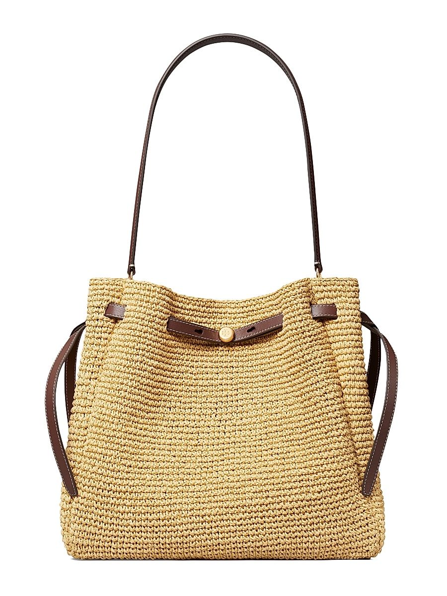 Women's Romy Large Straw Bucket Bag - Natural