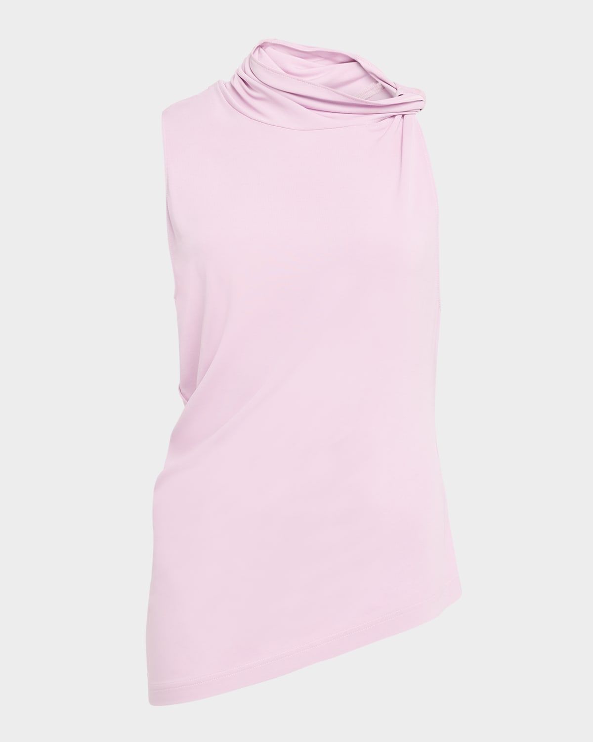 Twisted High-Neck Scuba Knit Tnak Top