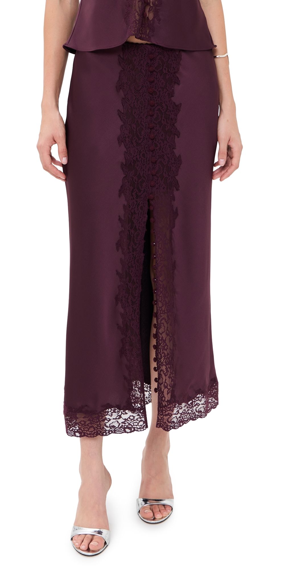 LoveShackFancy Tirelle Skirt Fresh Espresso S