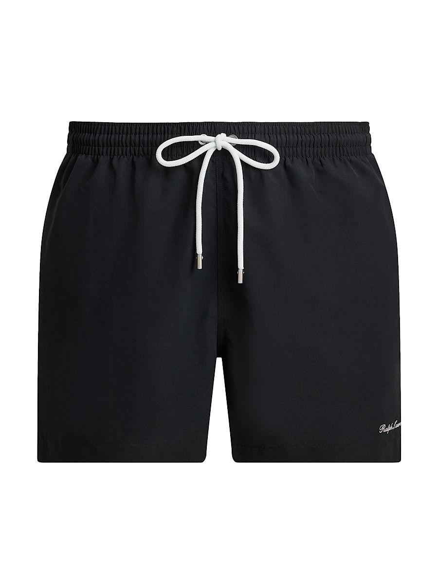 Men's Amalfi Linen Swim Trunks - Classic Black - Size XL