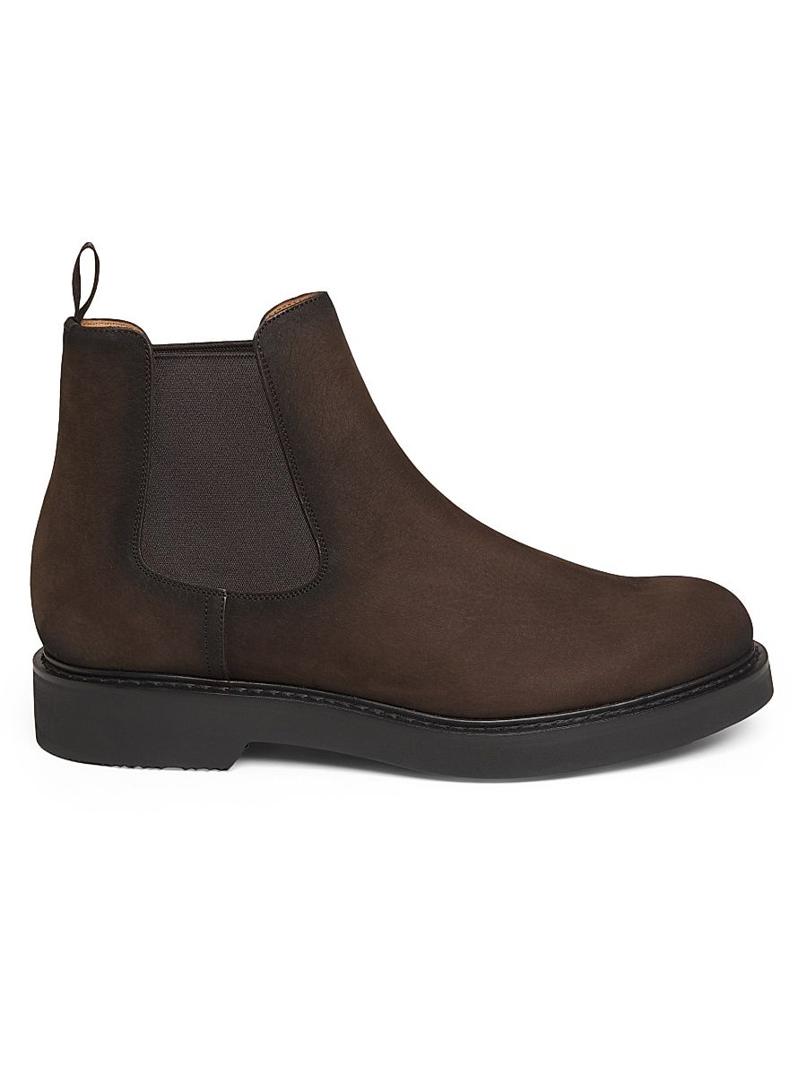 Men's Leicester Leather Chelsea Boots - Ebony - Size 8.5