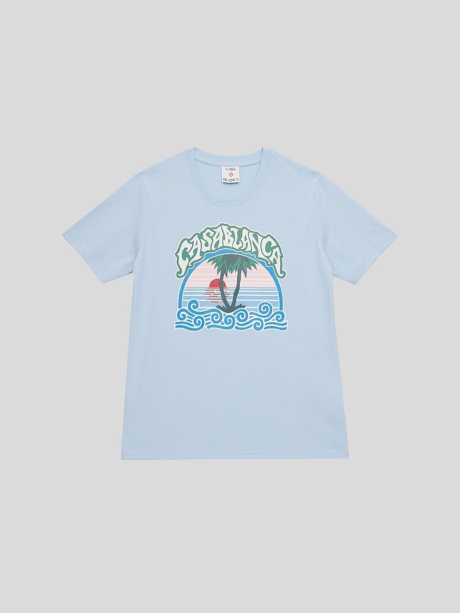 Little Kid's & Kid's Palm Tree Emblem T-Shirt - Tree Emblem - Size 13