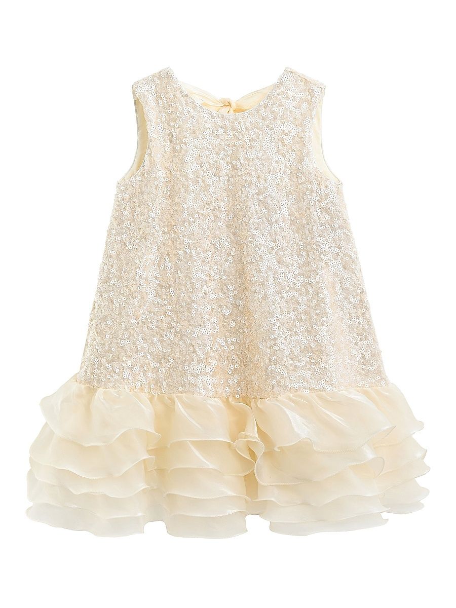 Little Girl's & Girl's Catania Dress - Gold - Size 12