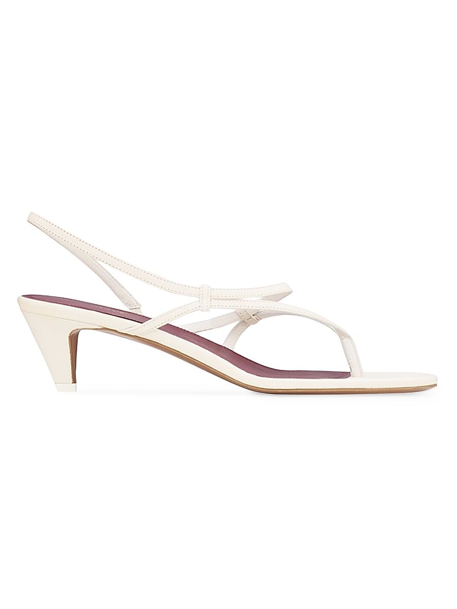 Women's Safi Leather Slingback Sandals - Cream - Size 10.5