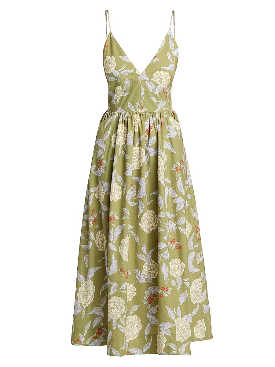 Women's Vivien Botanical Midi-Dress - Artichoke Lilac Multi - Size 14
