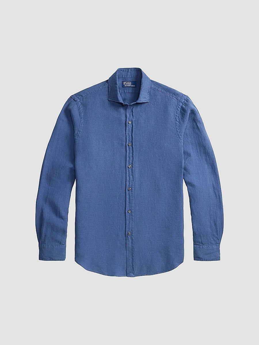 Polo Ralph Lauren Men's Slub Linen Button-Front Shirt - Night Navy - Size XXL