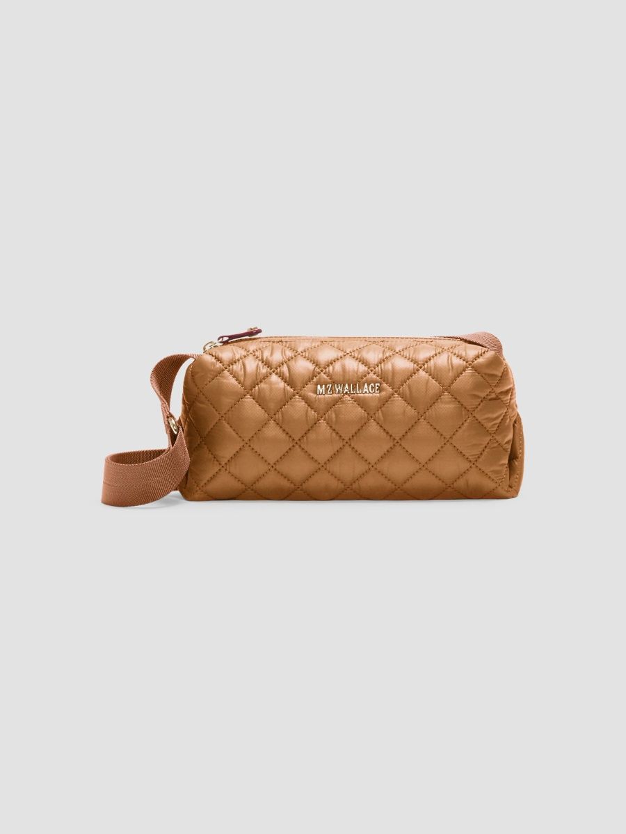 MZ Wallace Women's Metro East West Quilted Crossbody Bag - Cognac