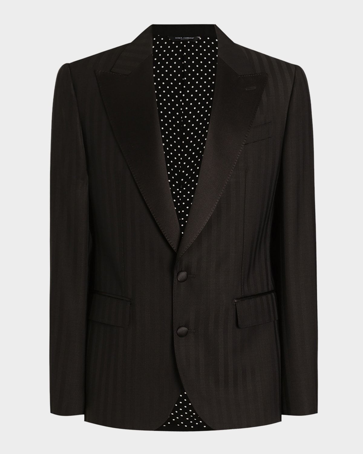 Virgin Wool-Blend Single-Breasted Blazer