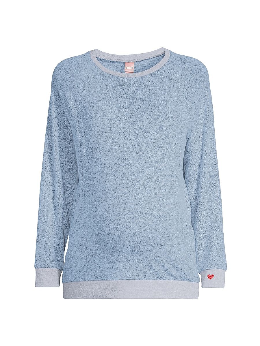 Women's Heart On My Sleeve Nursing Sweatshirt - Bluebell - Size Large
