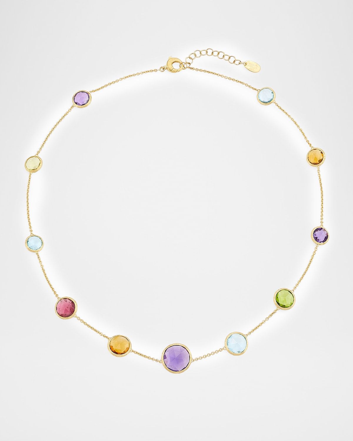 Jaipur Color 18K Gold Gemstone Necklace