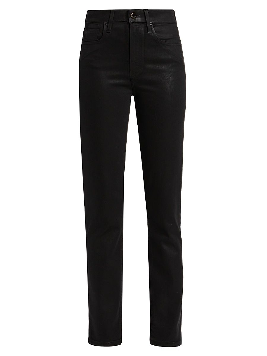 Women's Lara Stretch Slim-Fit Ankle Jeans - Black Coated - Size 2