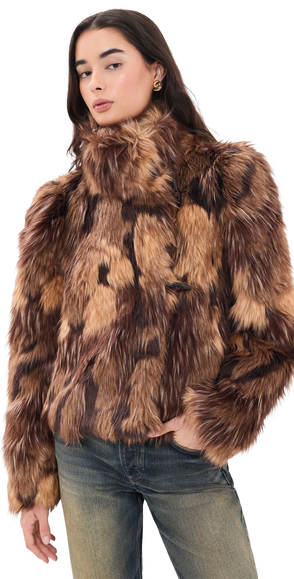 UGG Tesie Toggle Jacket Burnt Cedar Multi XL