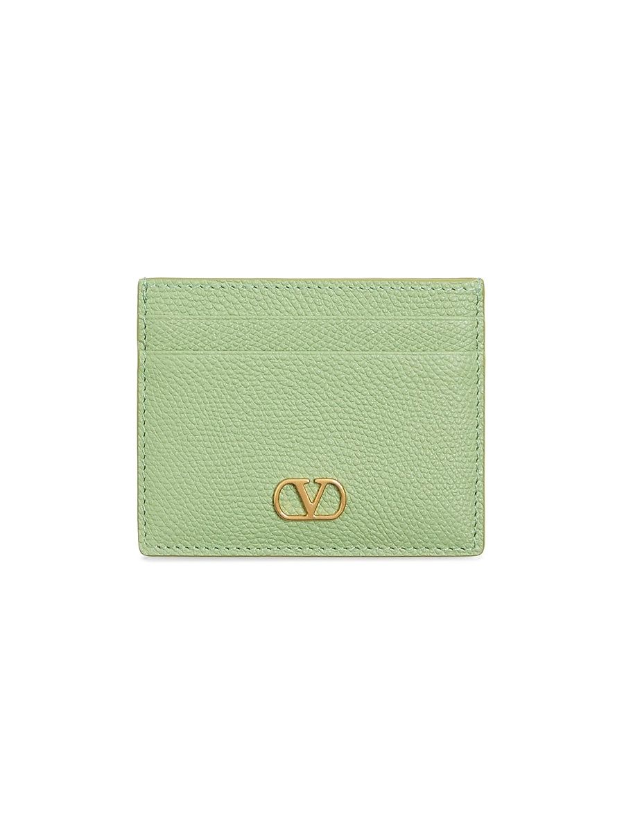 Women's VLogo Signature Grainy Calfskin Card Holder - Mint