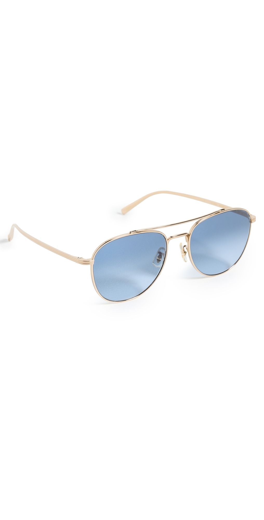 Oliver Peoples Eyewear Rivetti Aviator Sunglasses Gold One Size