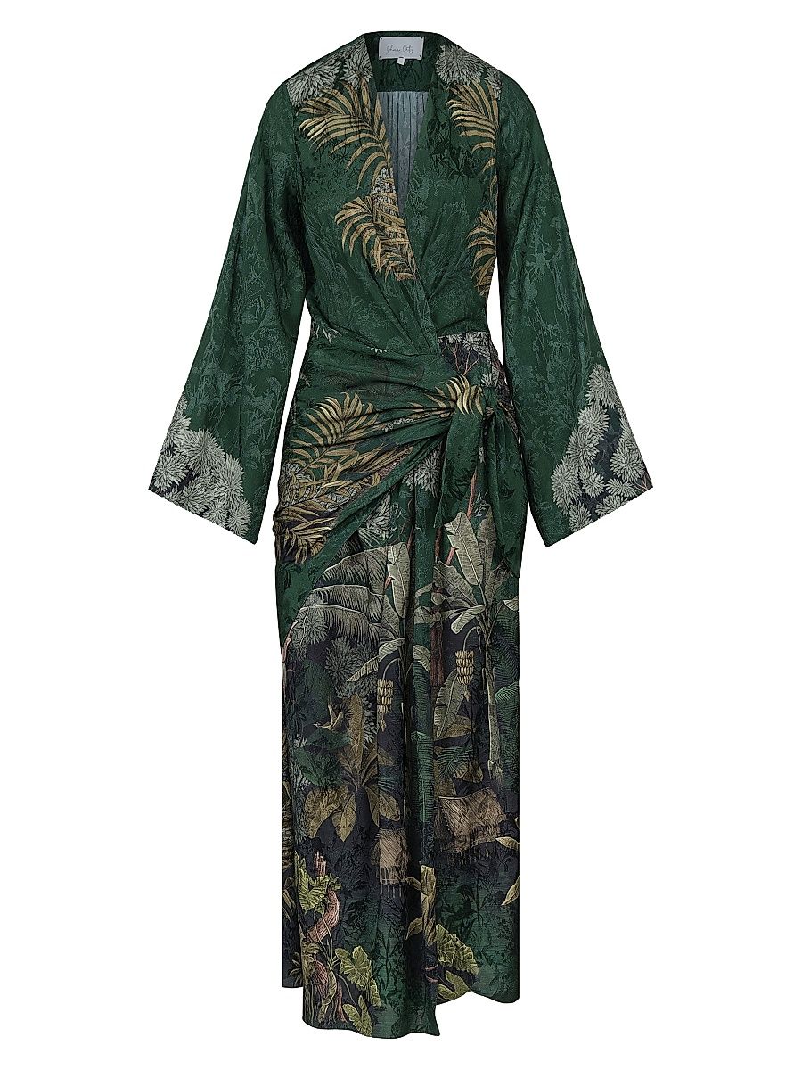 Women's New Ollantay Wrap Maxi Dress - Dark Green - Size 8