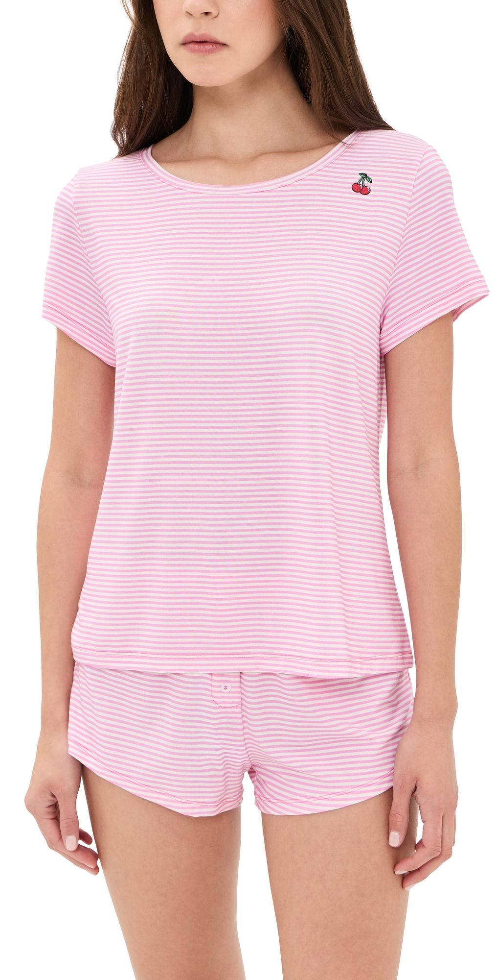 Stripe & Stare T-Shirt & Shorty Set Roller Stripe M