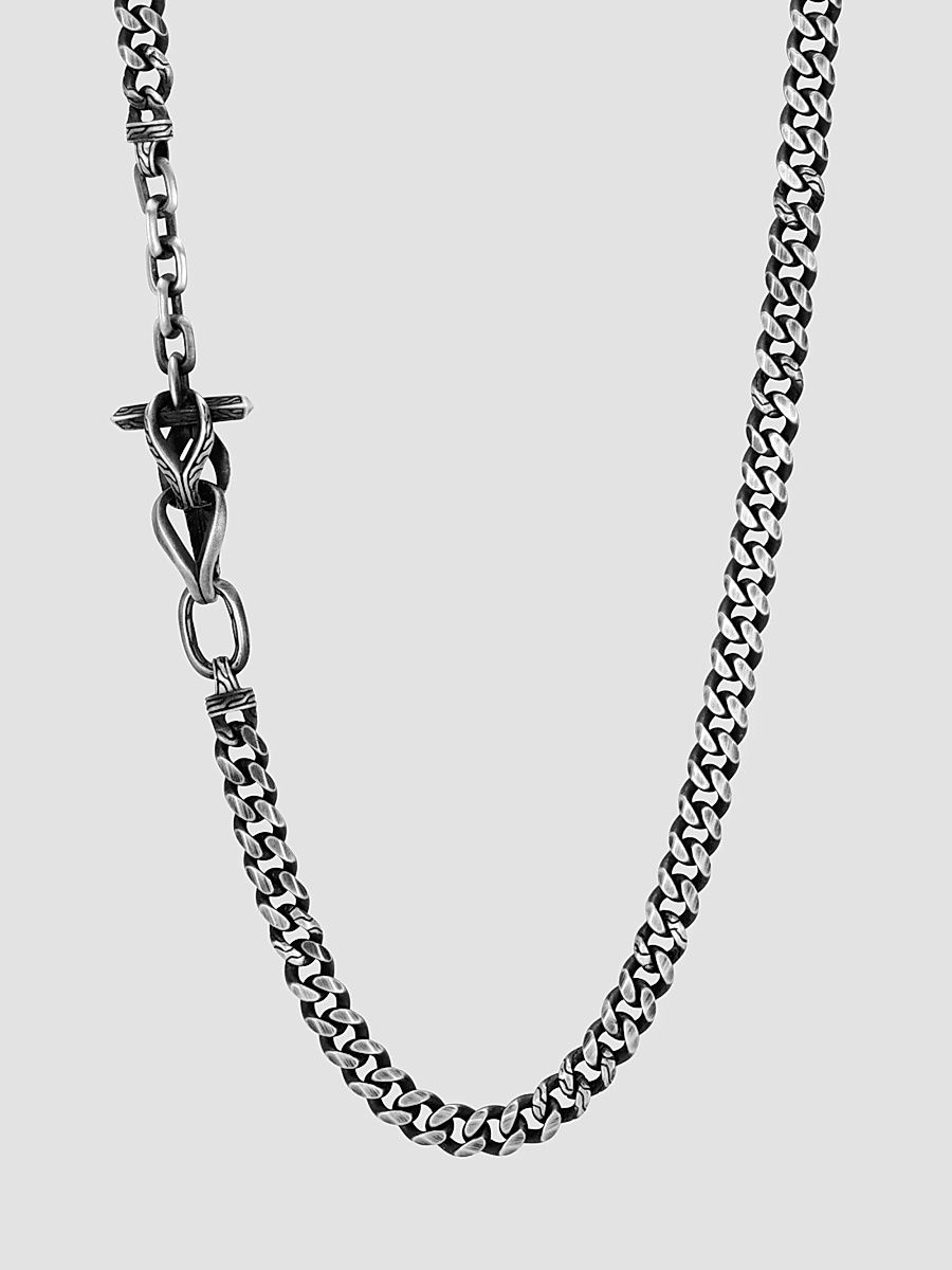 Asli Classic Chain Link Silver Curb Link Necklace - Silver