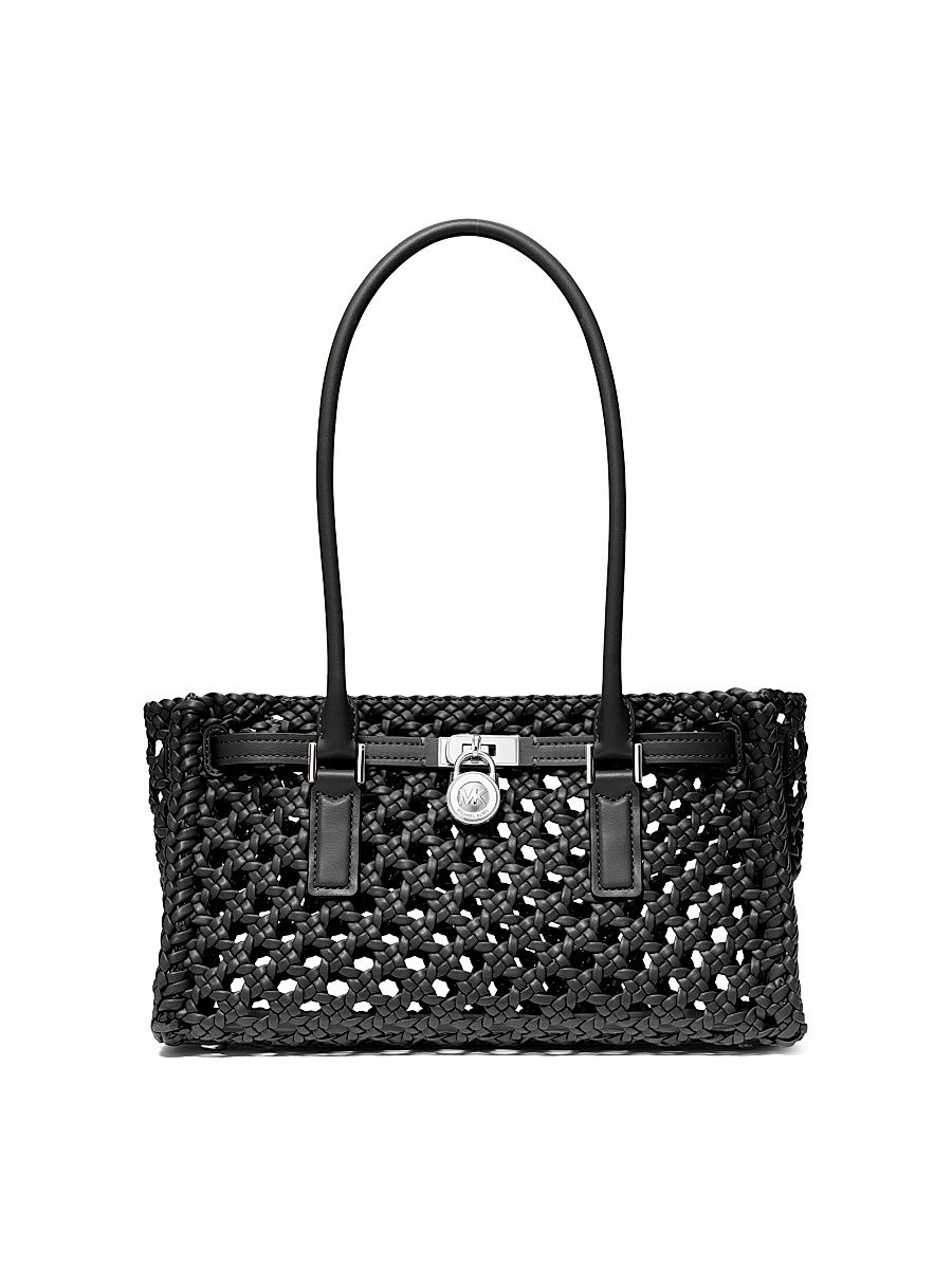 Women's Hamilton Small Woven Tote Bag - Black