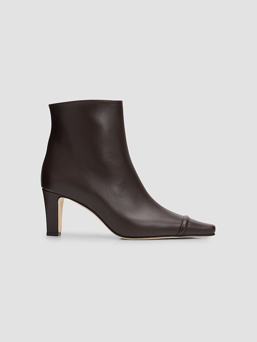 Women's Vivecal Leather Ankle Boots - Dark Brown - Size 9