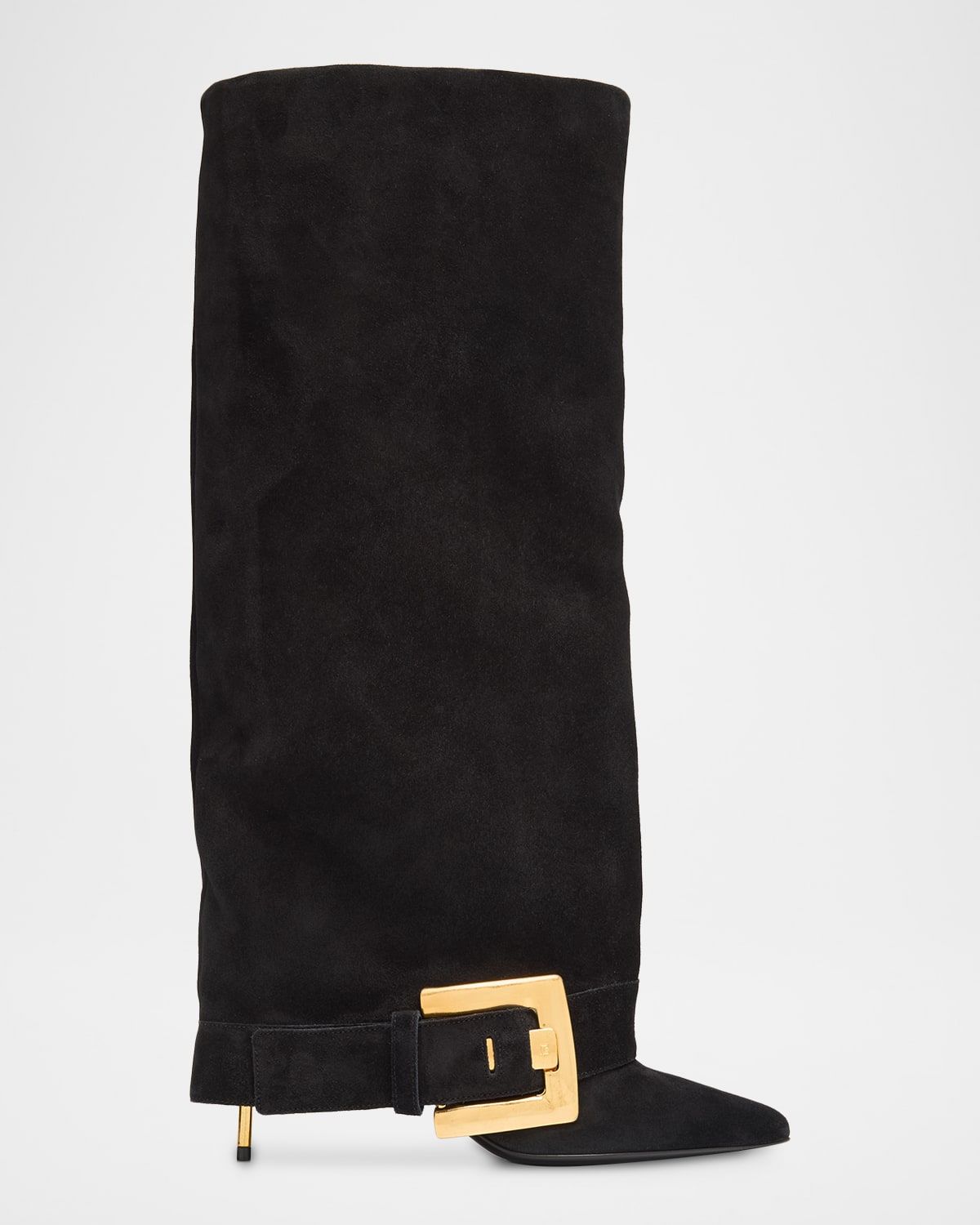 Anthem Suede Buckle Knee-High Boots