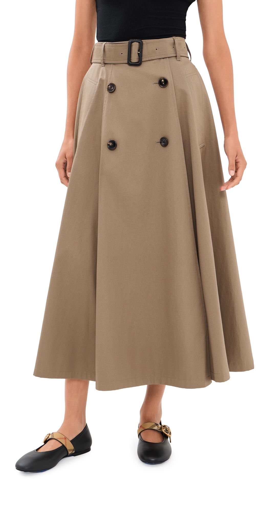Burberry Brenda Trench Skirt Clay Brown 6