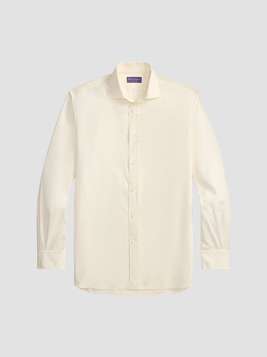 Men's Poplin Button-Up Shirt - Classic Cream - Size 15