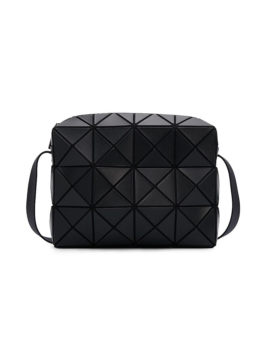 Women's Large Cuboid 3D Geometric Crossbody Bag - Matte Black