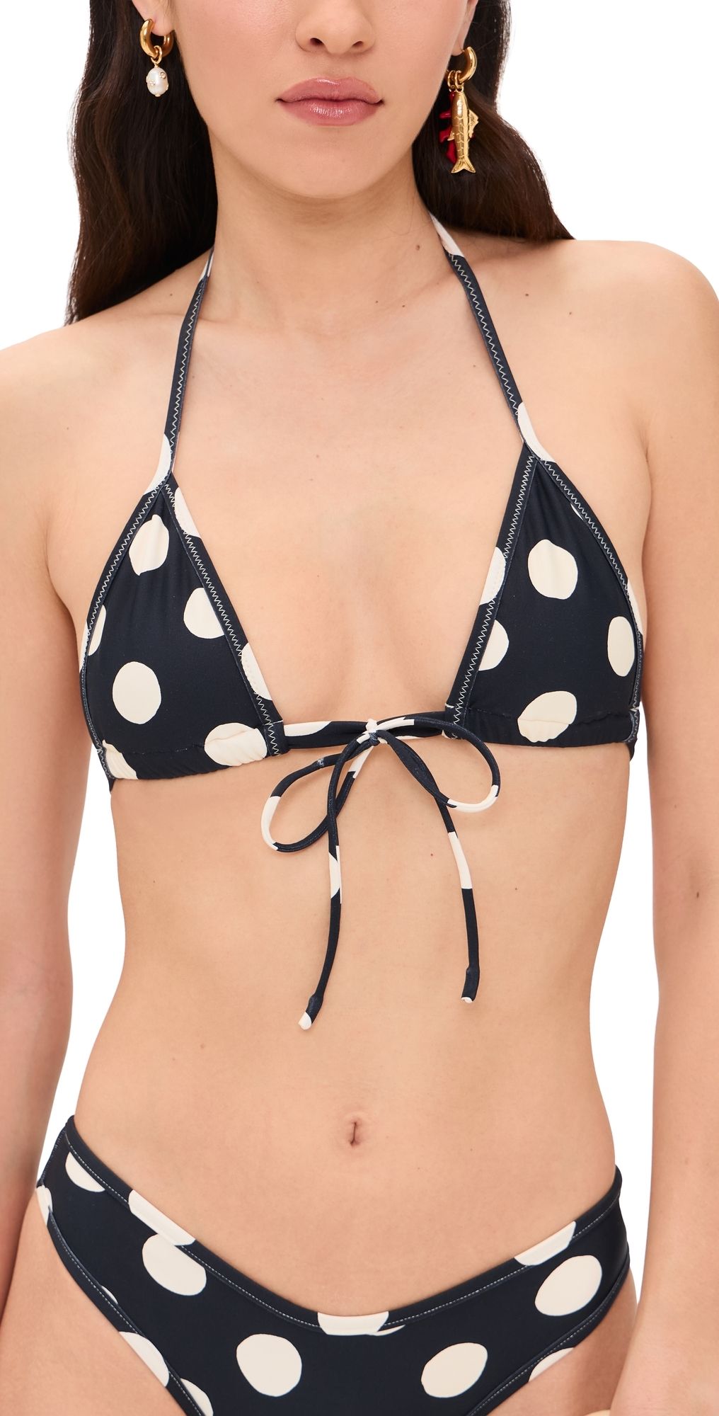 Montce Emma Polka-Dot Bikini Top Polka Dot XS