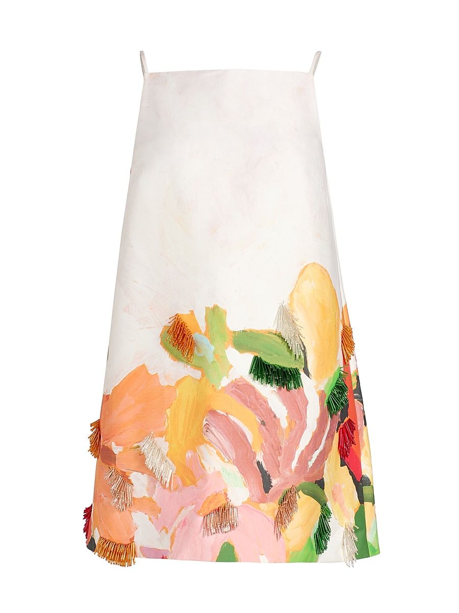 Women's Forever Young Java Bead-Embellished Printed Minidress - Mixed Floral - Size 12