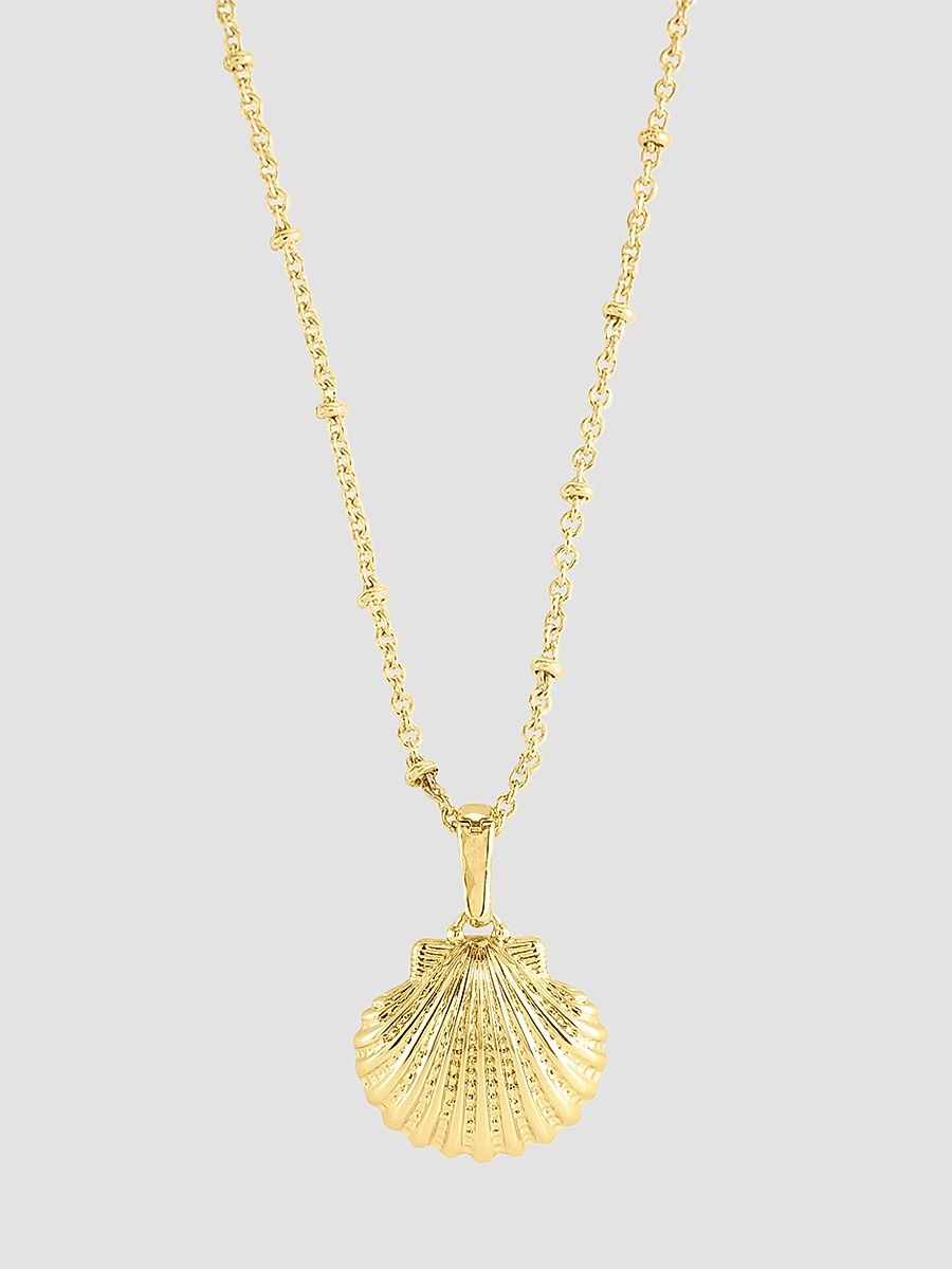 Women's 18K-Gold-Plated Scallop Shell Charm - Gold