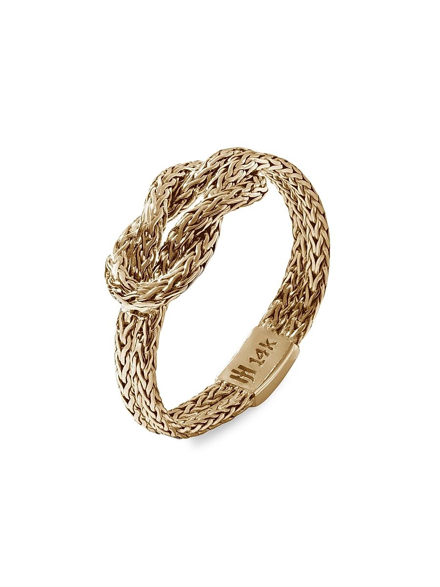 Women's Love Knot 14K Yellow Gold Ring - Gold - Size 8