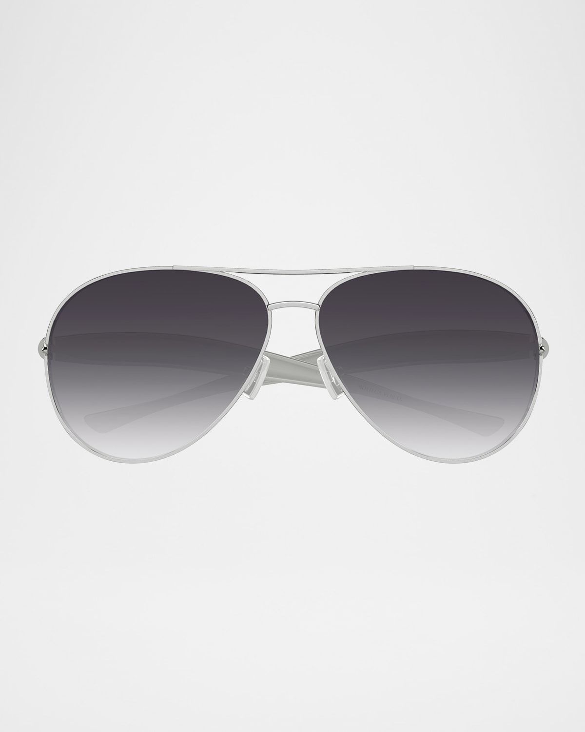 Curved Metal Aviator Sunglasses