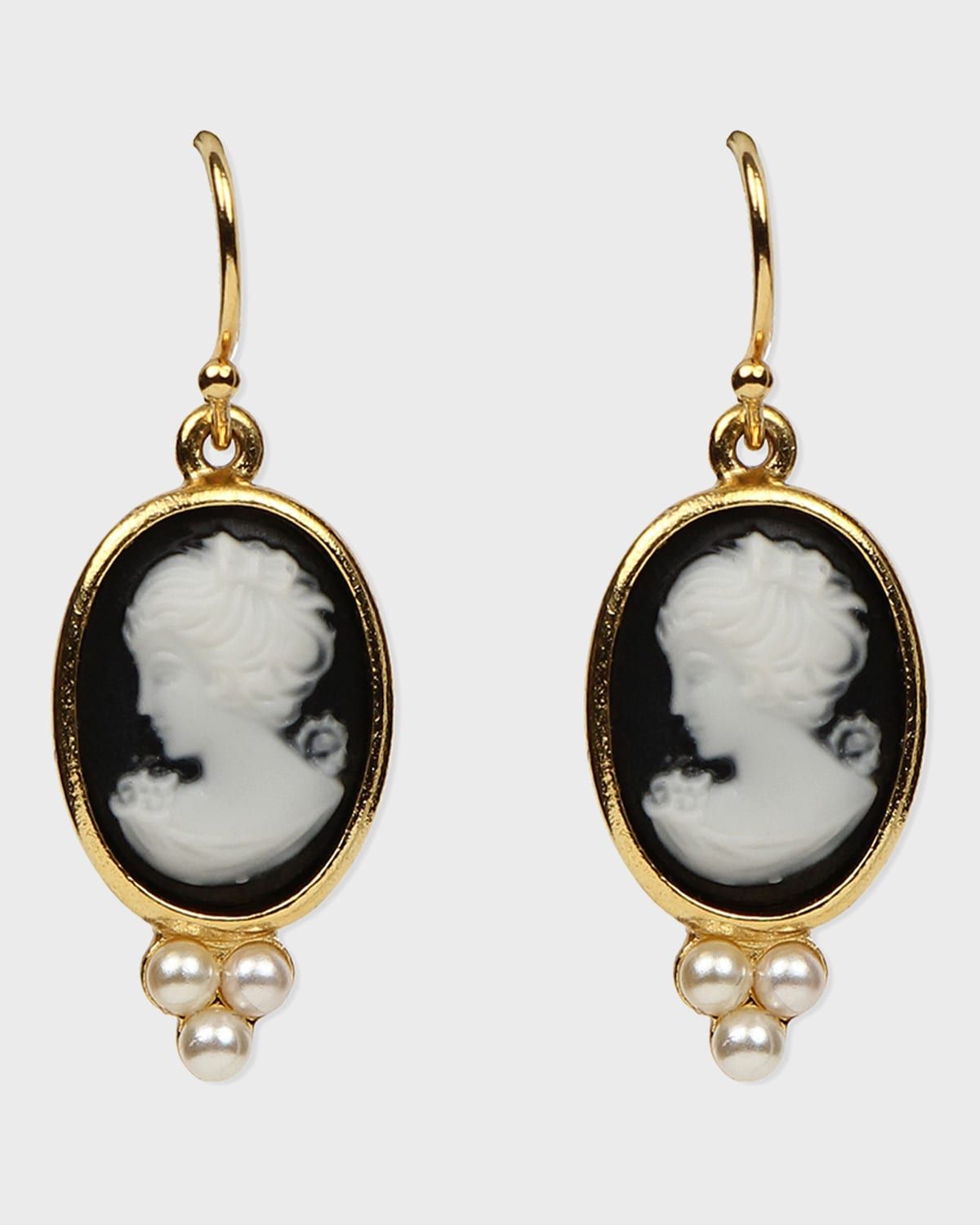 Cameo Pearly Trio Earrings