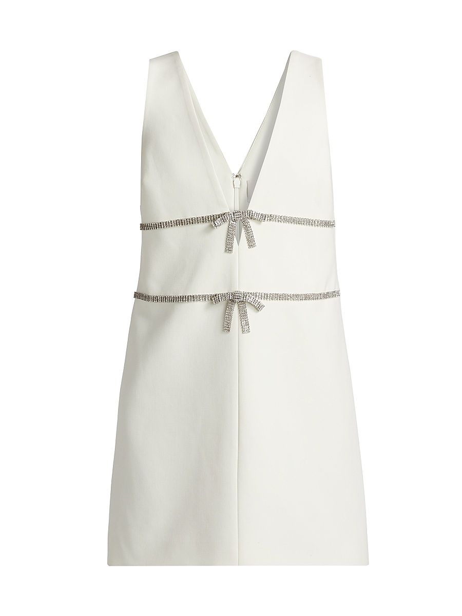 Women's Chani Crystal Bow Embellished Shift Minidress - Ivory - Size 14
