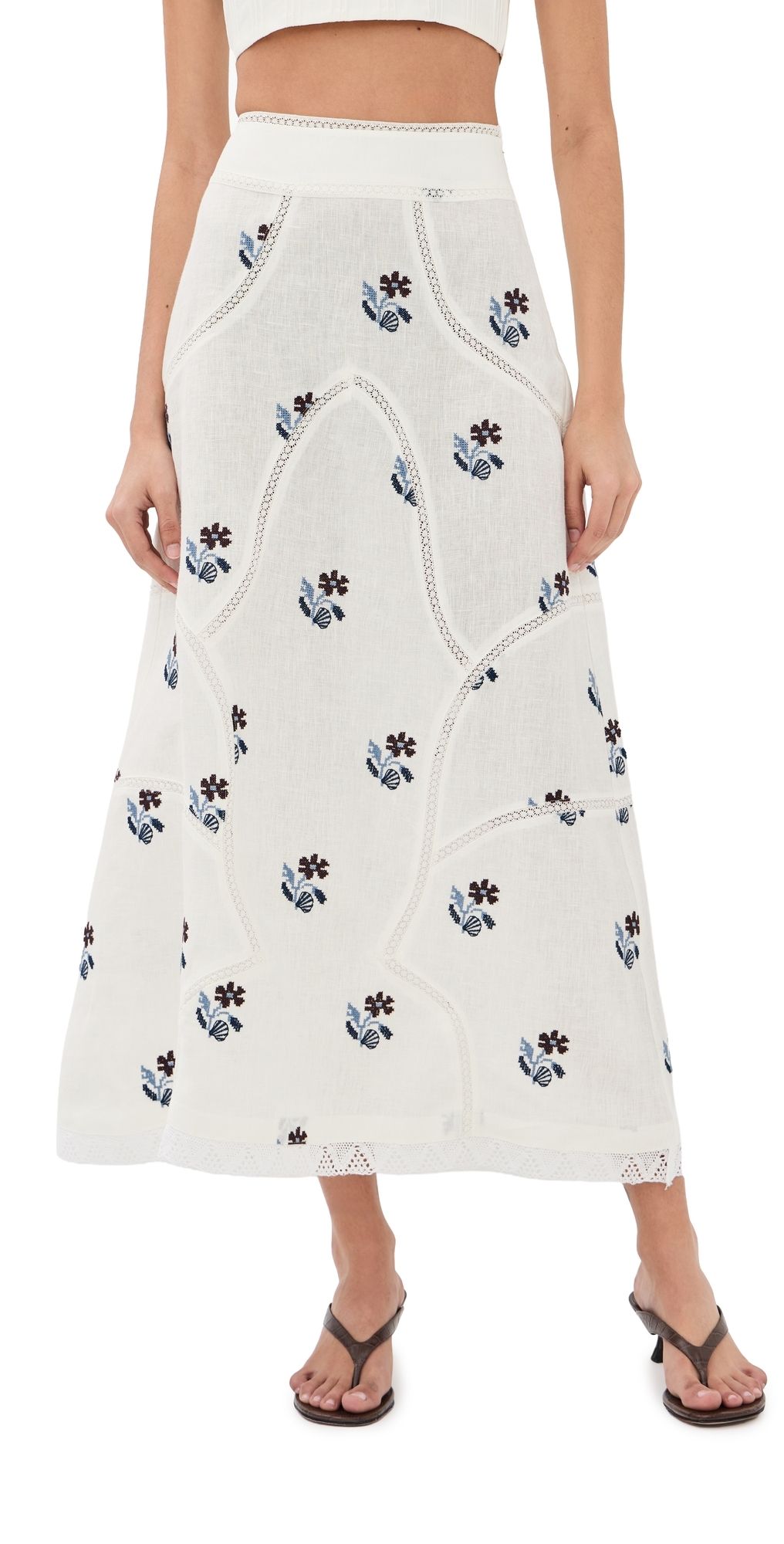 Lug Von Siga Liza Linen Skirt OffWhite 40