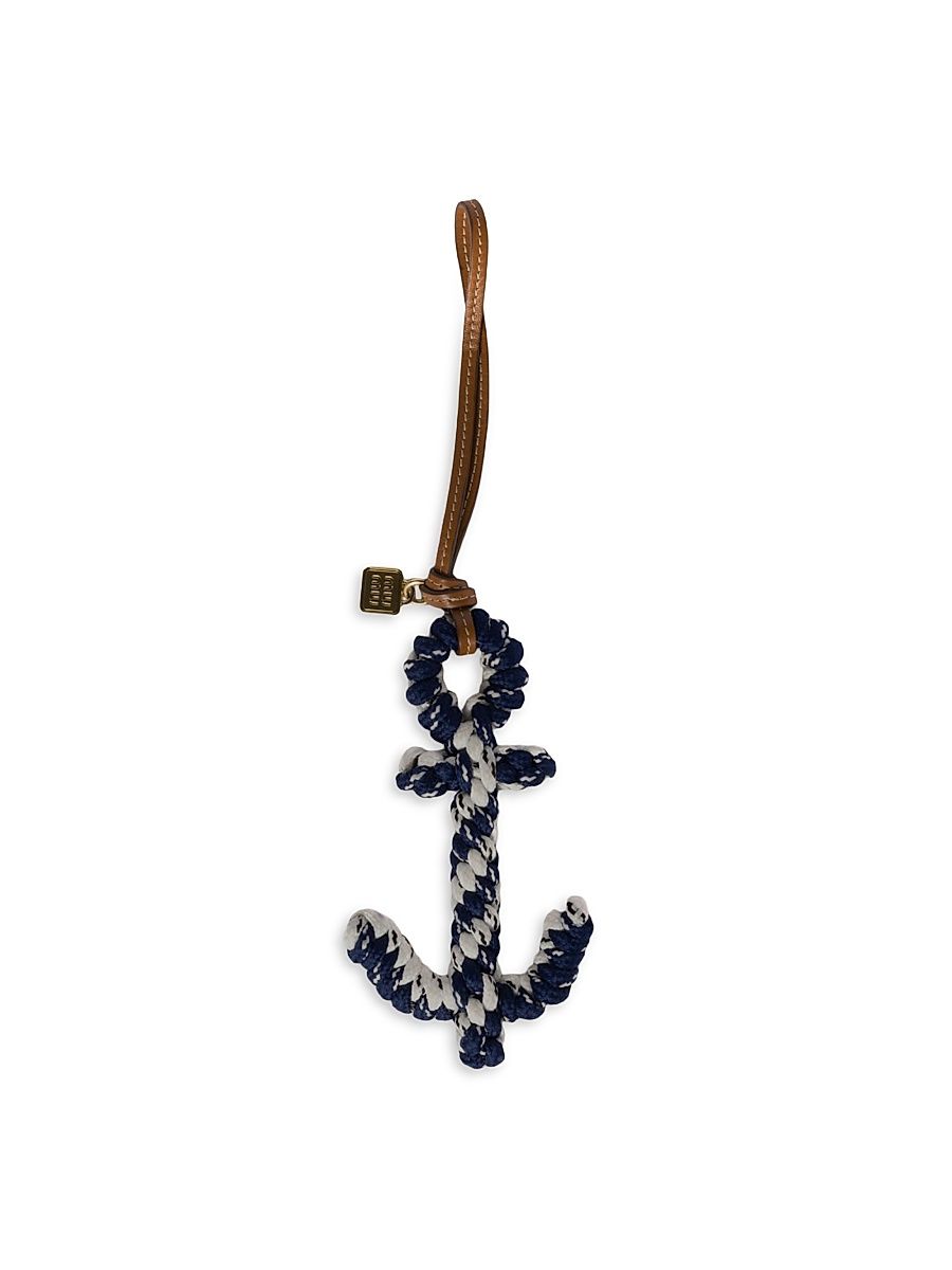 Women's Cord and Leather Trick Bag Accessory - Baltic Blue White