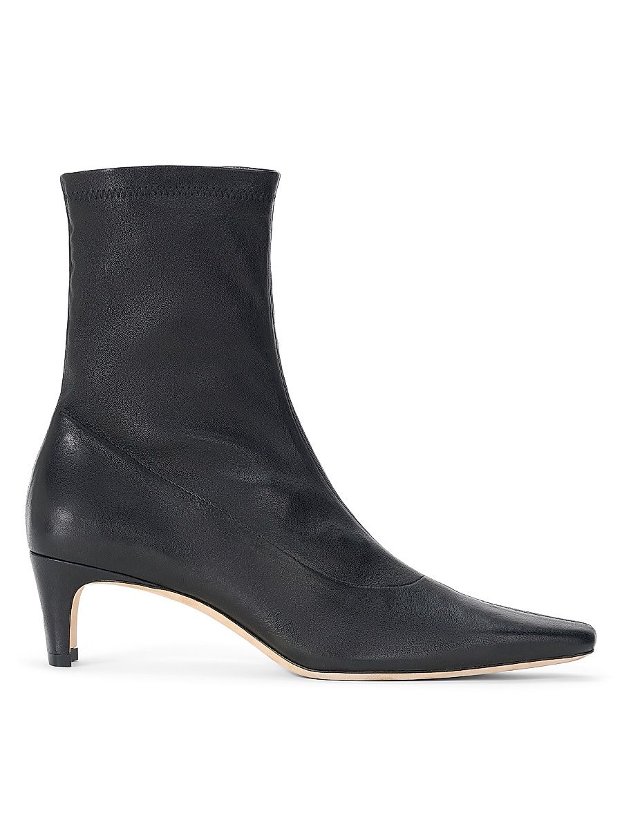 Women's Wally 50MM Leather Ankle Boots - Black - Size 11